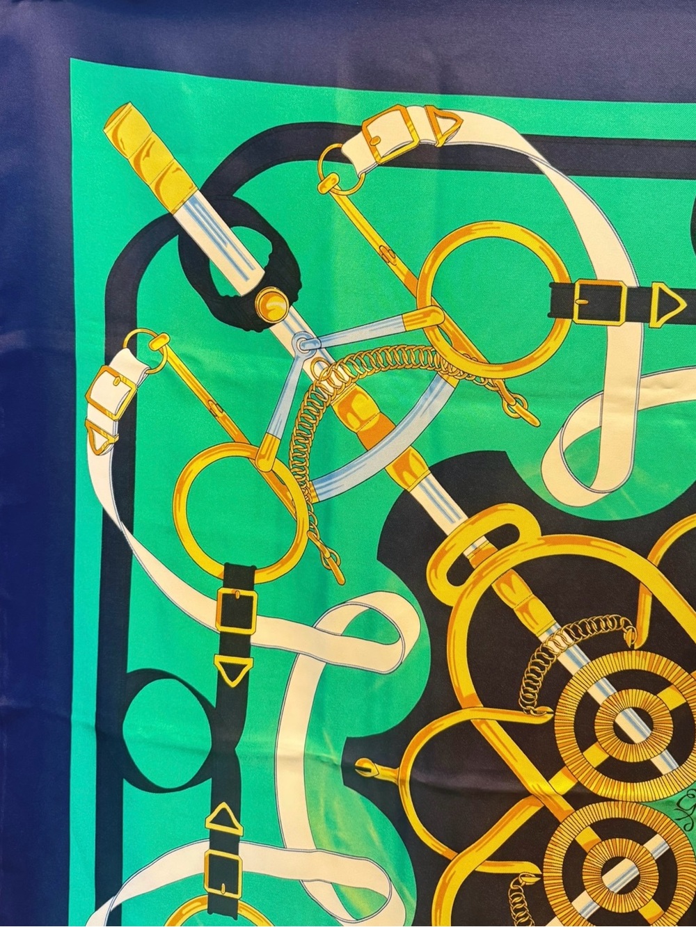 🌈 Hermes Eperon d'Or Carre 90 Silk Scarf - Picture 2 of 6